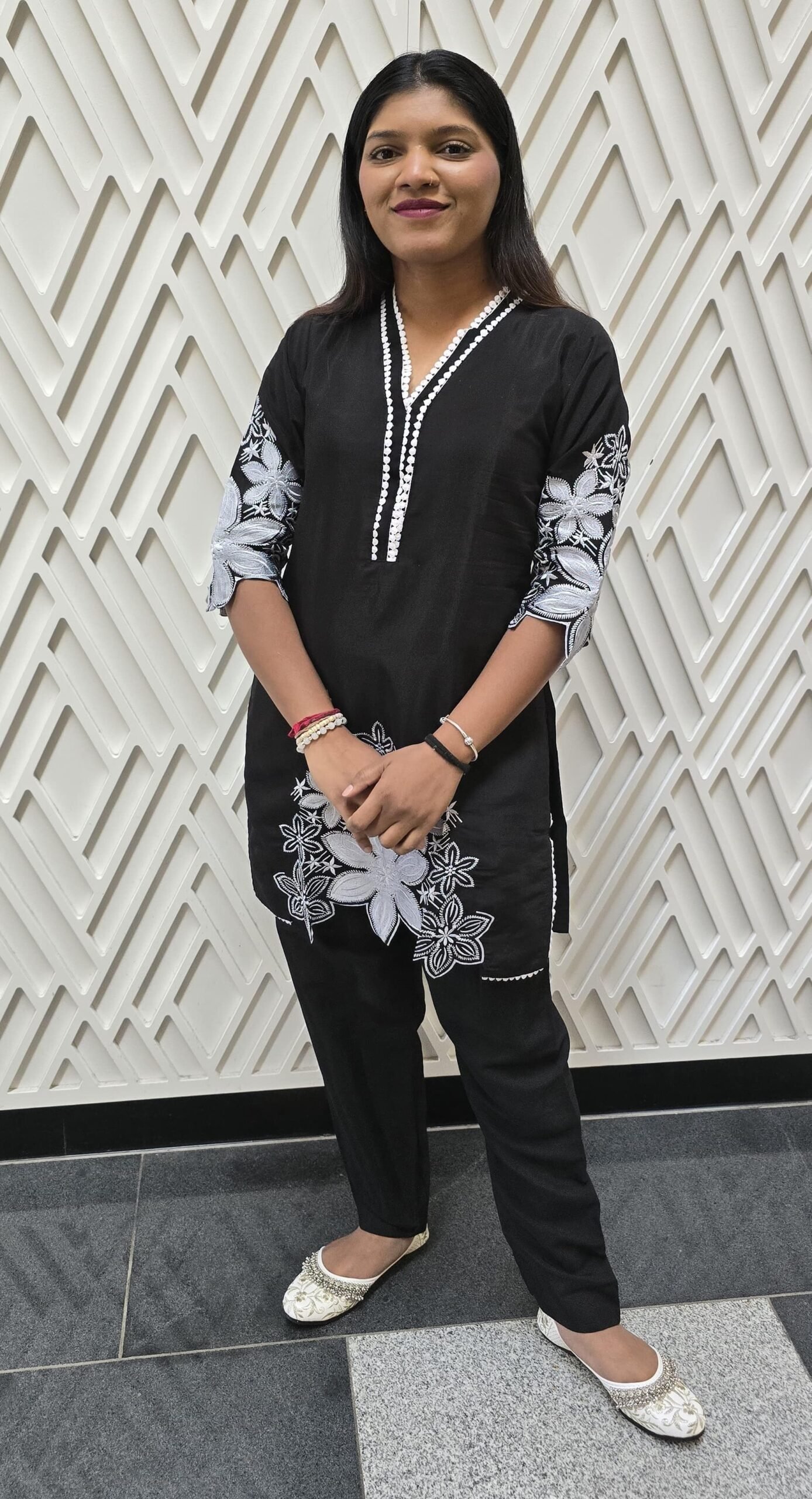 Black & White Shimmer Cord Set