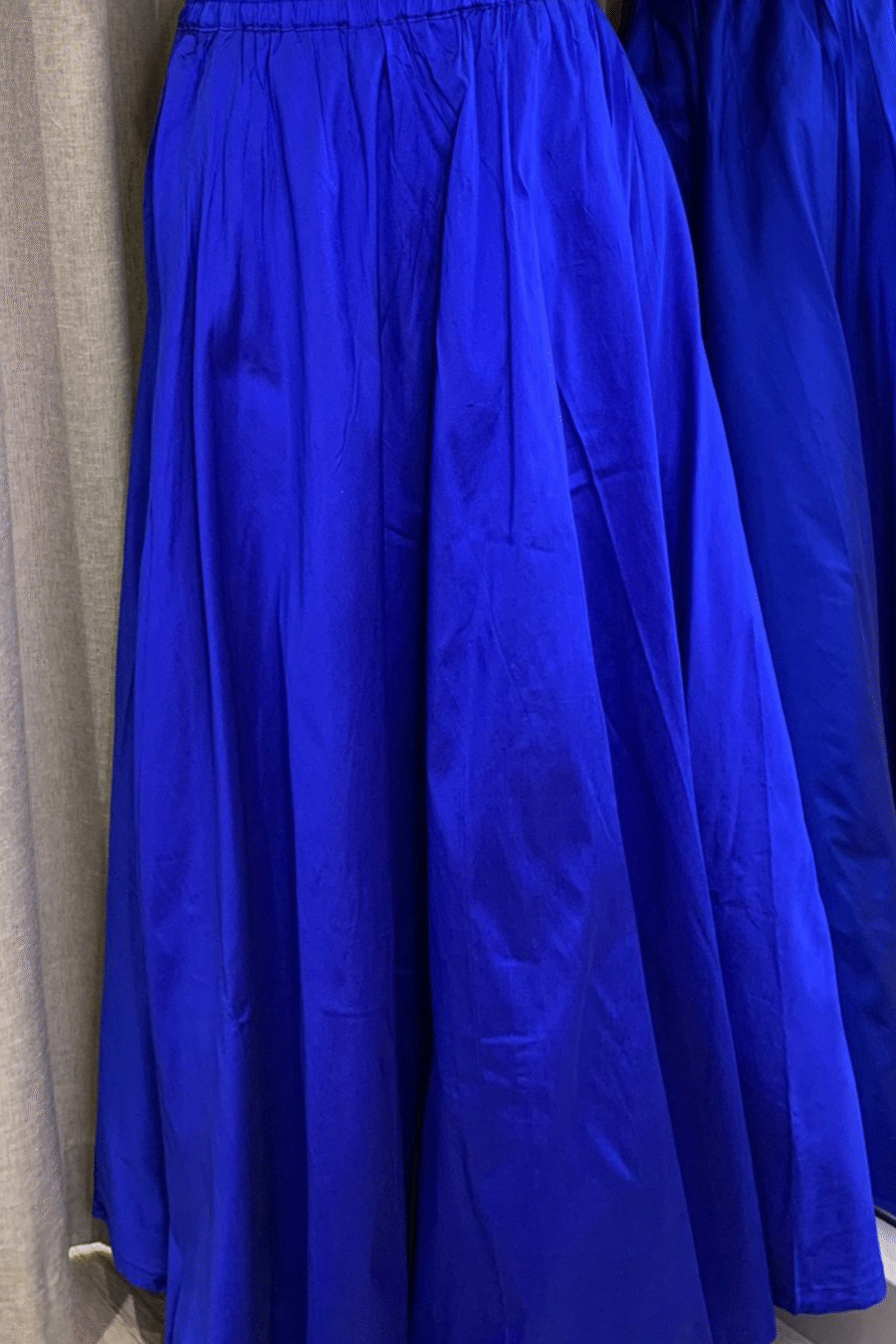 Royal Blue Silk Plain Lehenga Skirt