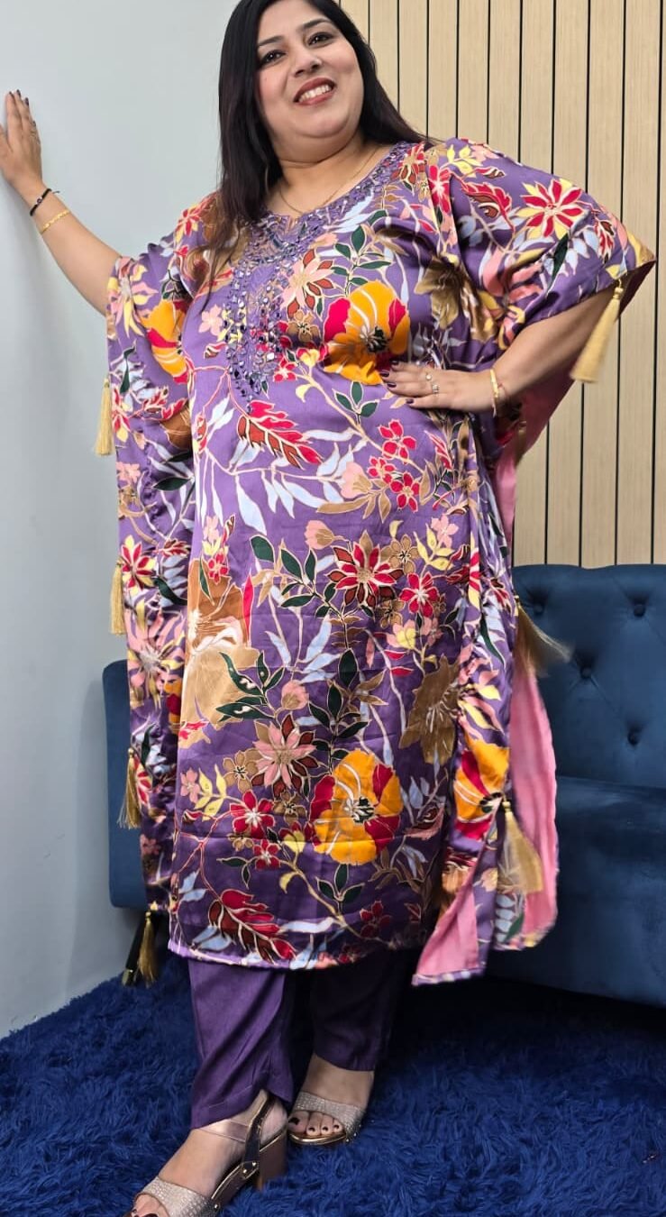 Purple Print Kaftan