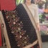 Black Heavy Embroidery Work Dupatta