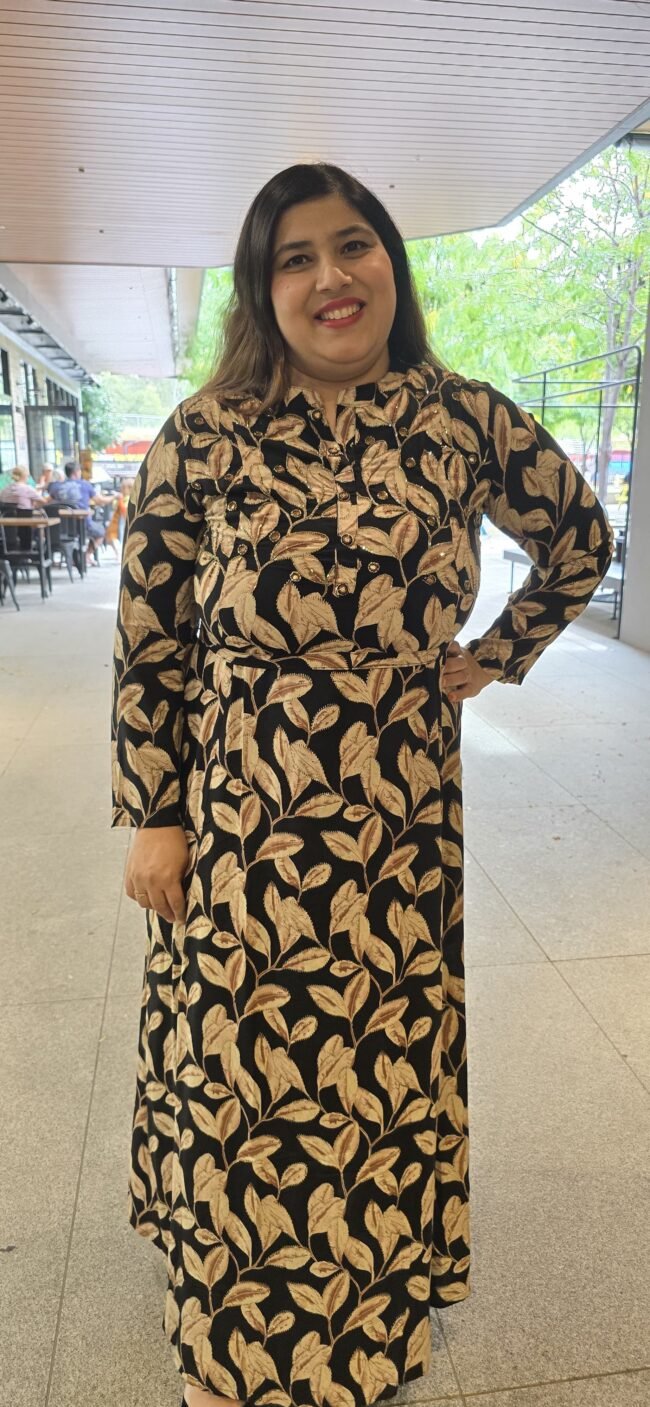 Black Indowestern Rayon Long Dress/ Gown