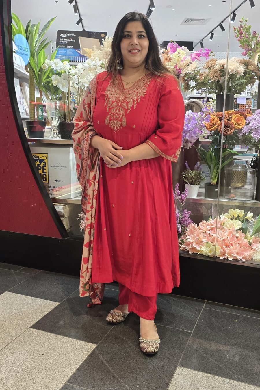 Red Maslin Suit
