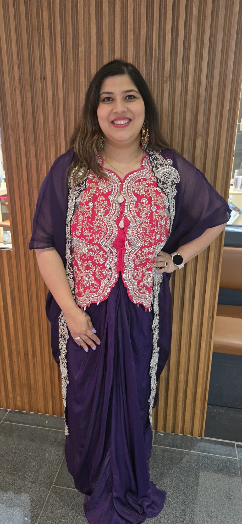 Purple Pink Indowestern