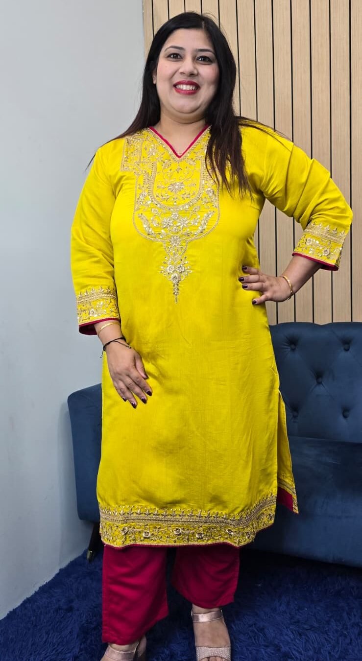 Cotton Silk Kurta Set