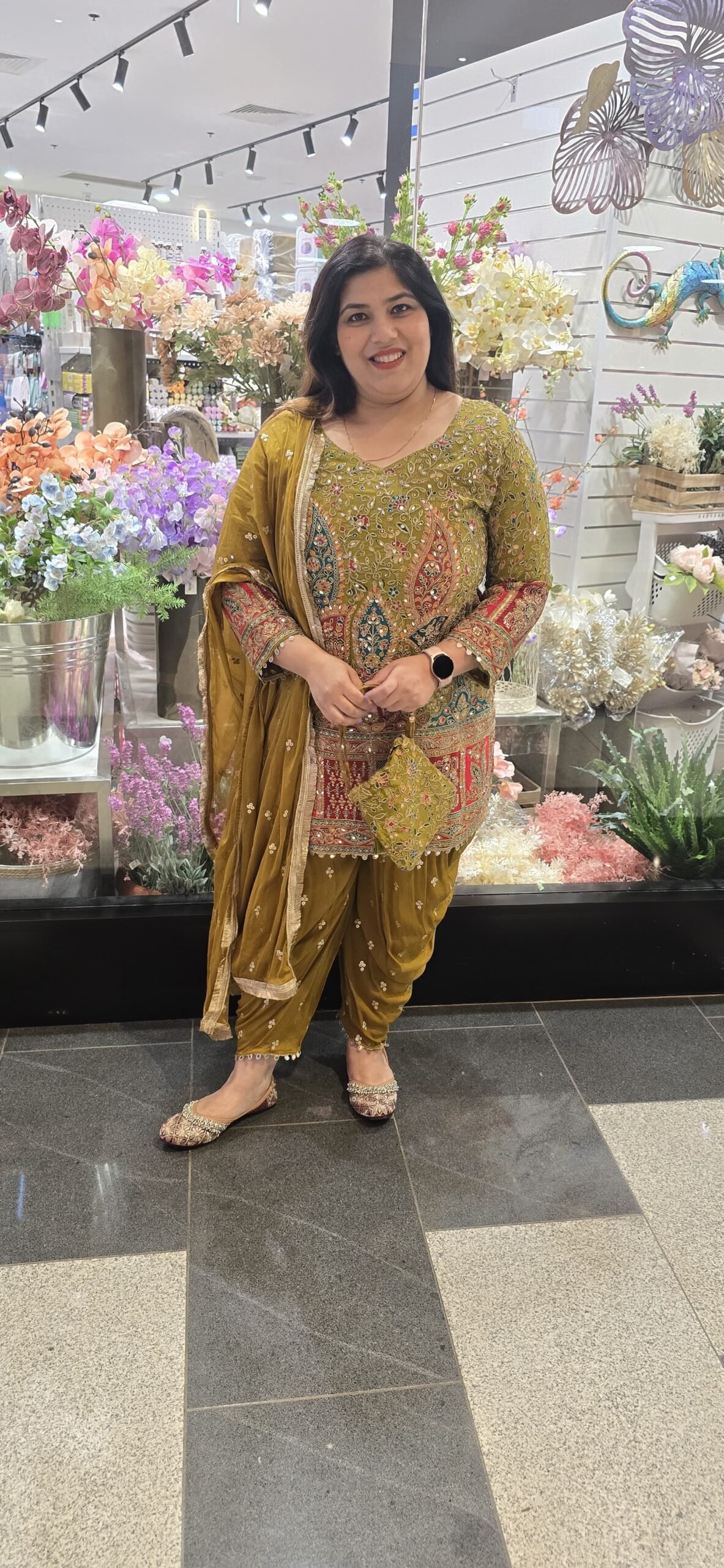 Mehndi Green Heavy Patiala Suit