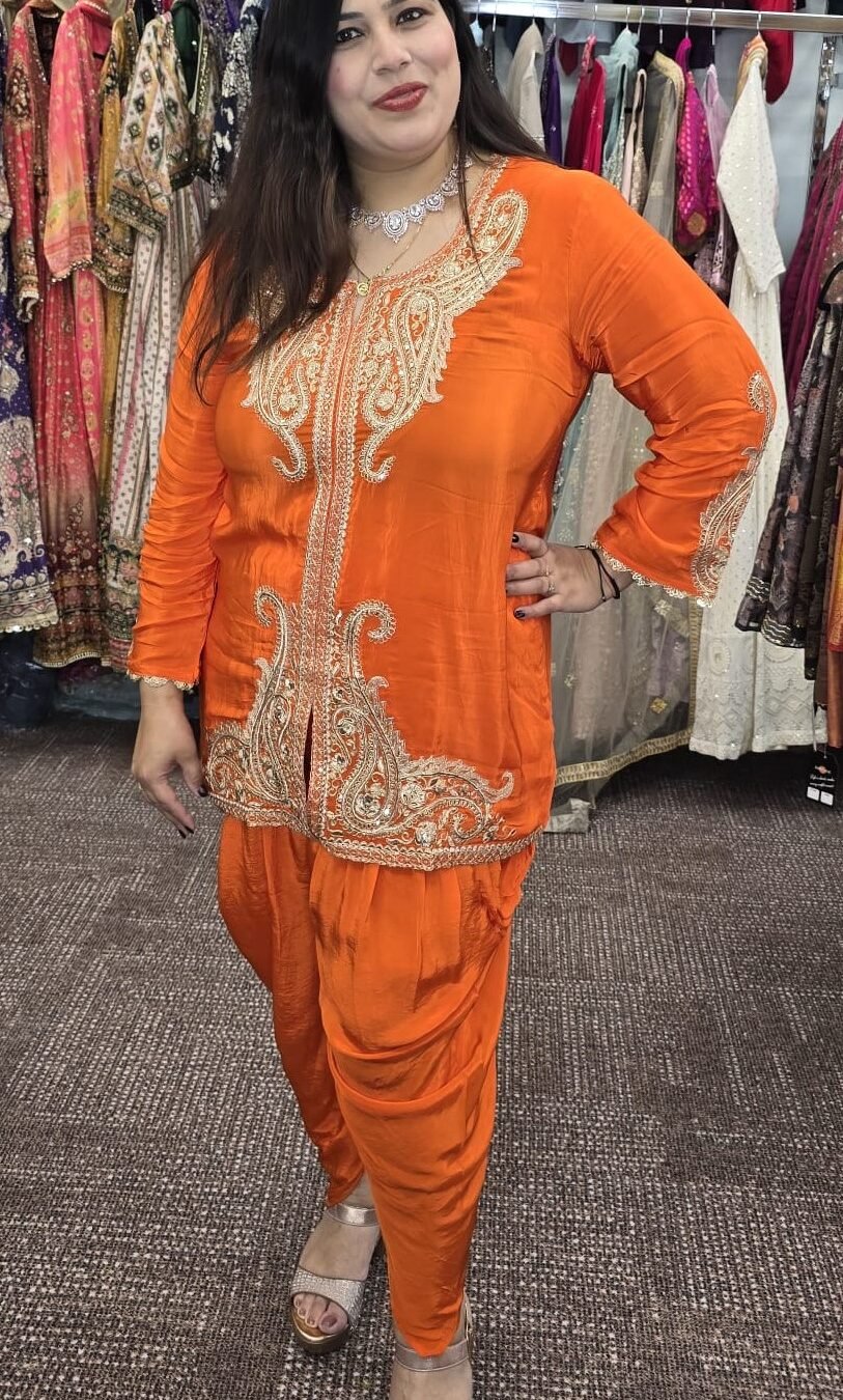 Royal Blue Chinnon Dhoti/Tulip Cord Set