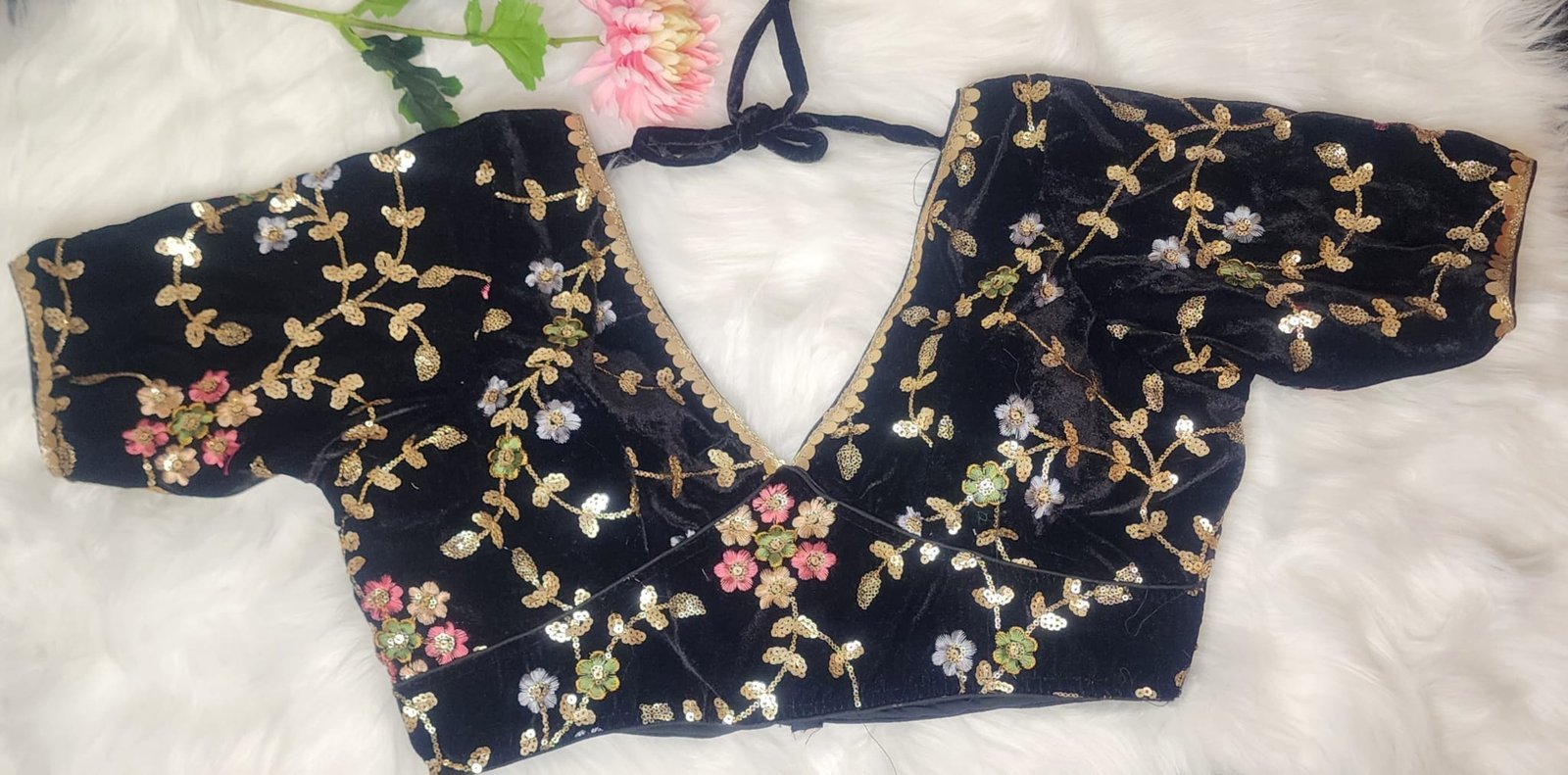 Black Velvet Blouse