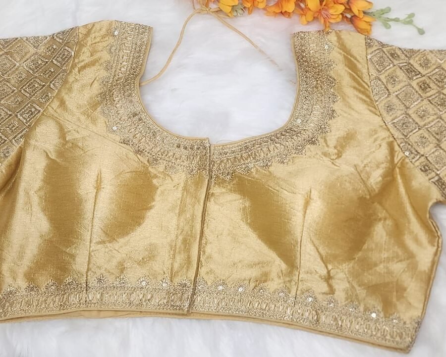 Yellow Plus Size Silk Blouse