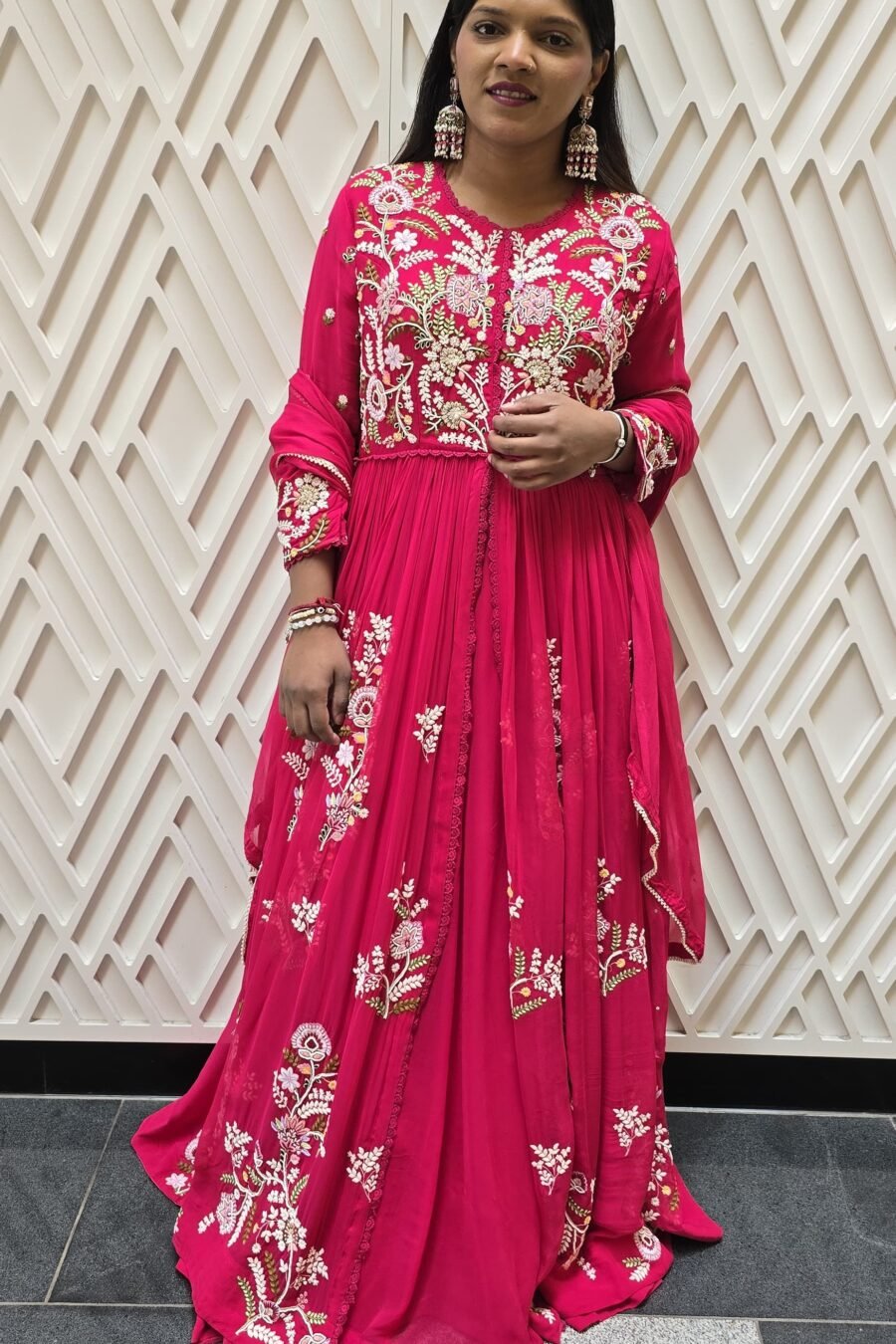 HotPink Premium Indowestern Lehenga Gown