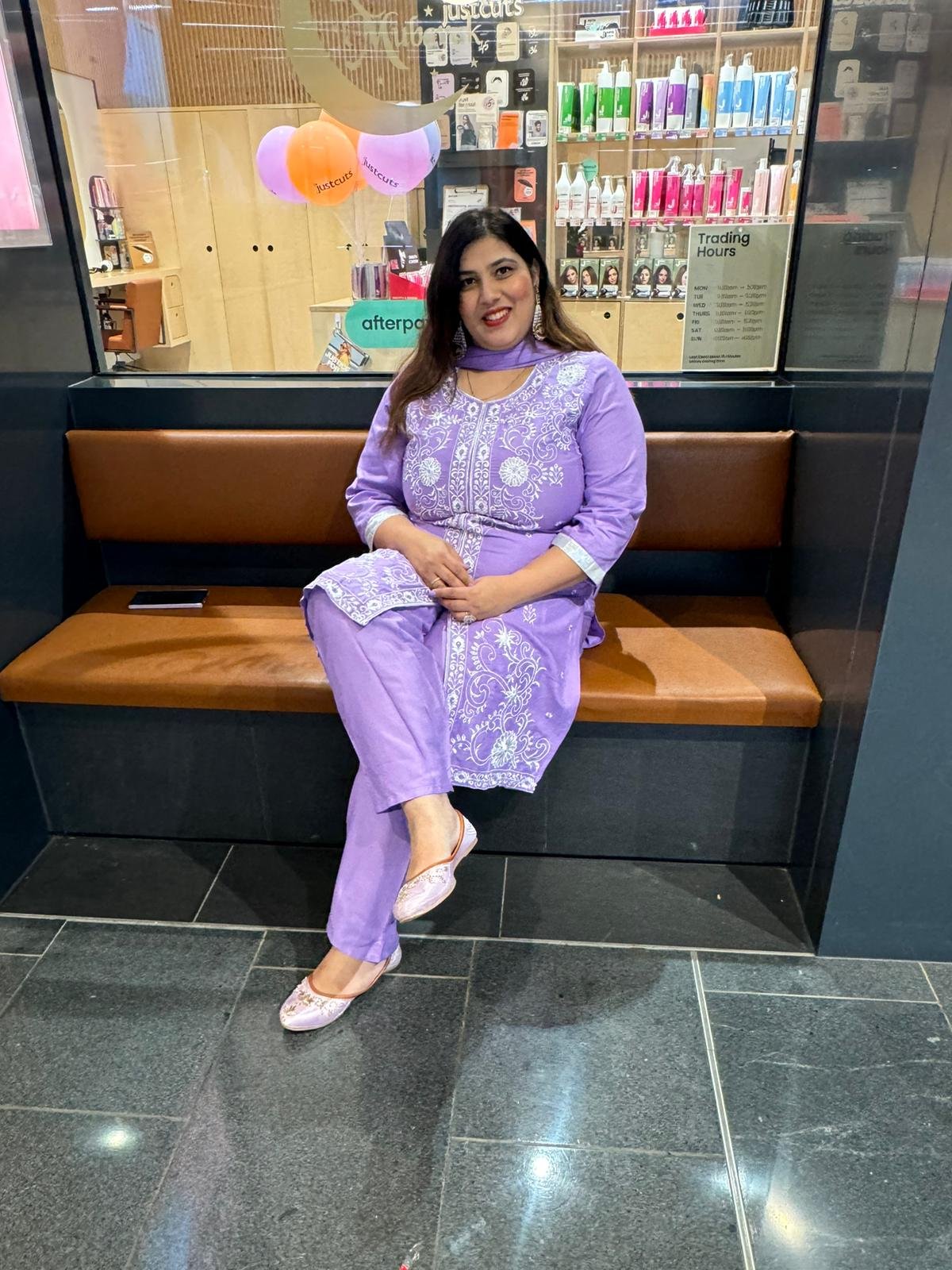 Purple Maslin Rayon Suit - Image 2