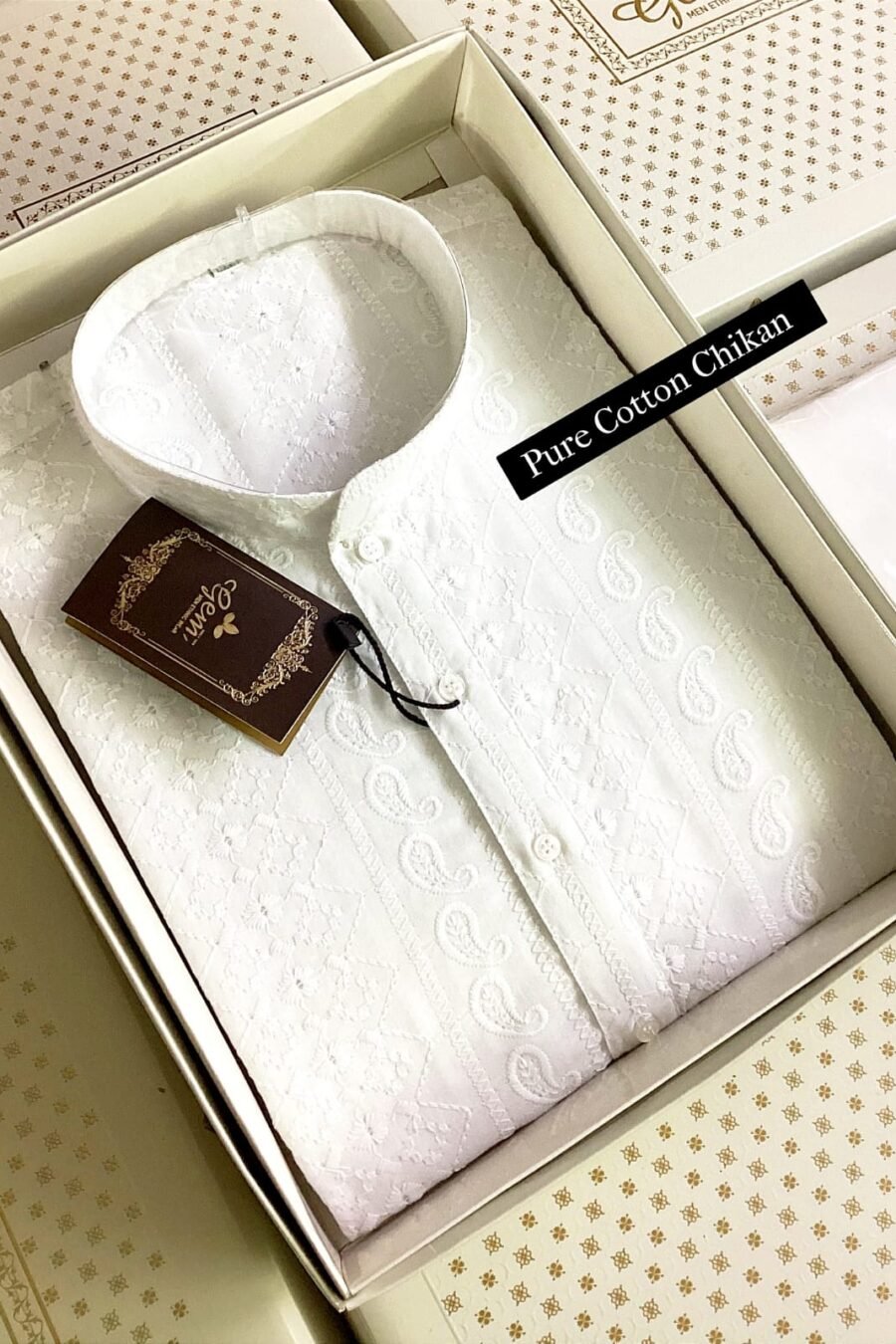 Milky White Chikankari Kurta Set