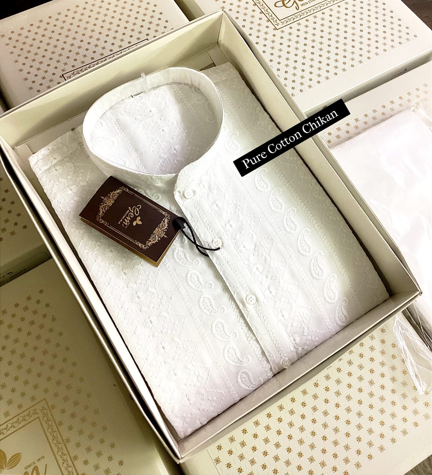 Milky White Chikankari Kurta Set