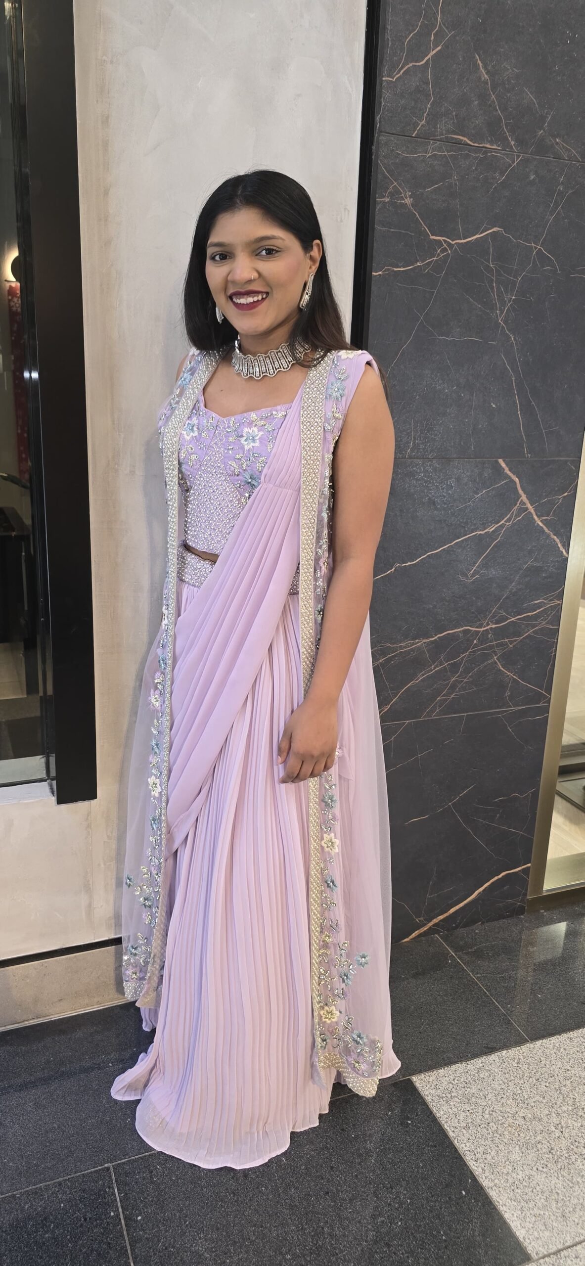 Lilac Lehenga With Jacket - Image 6