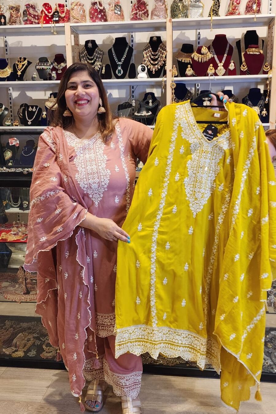 Lemon Rayon Maslin Suit