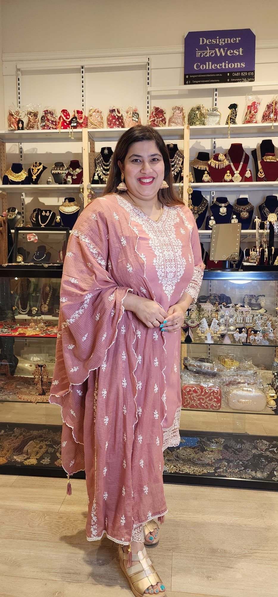 Onion Pink Rayon Maslin Suit