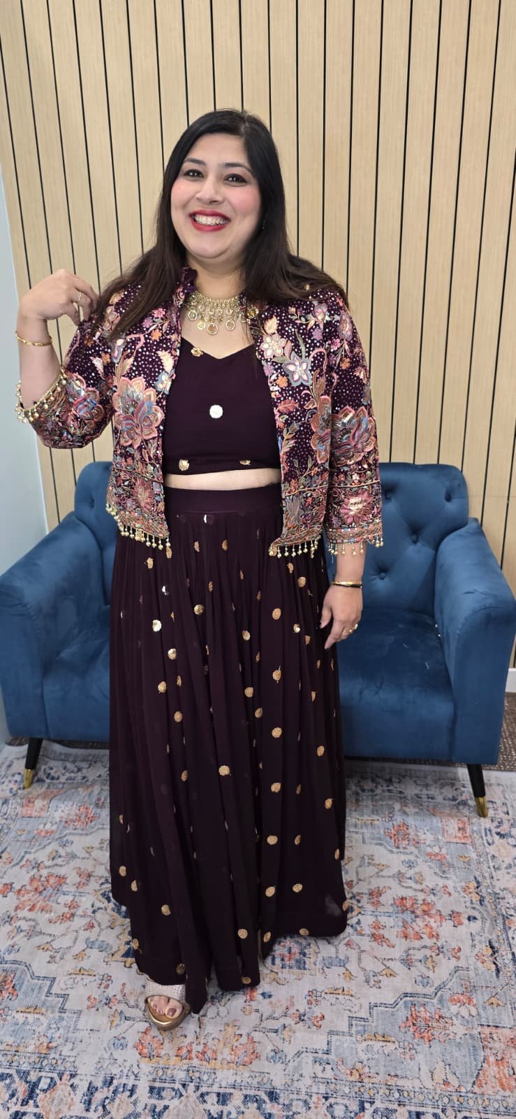 Make a bold style statement with this stunning Indo-western lehenga set - Image 5