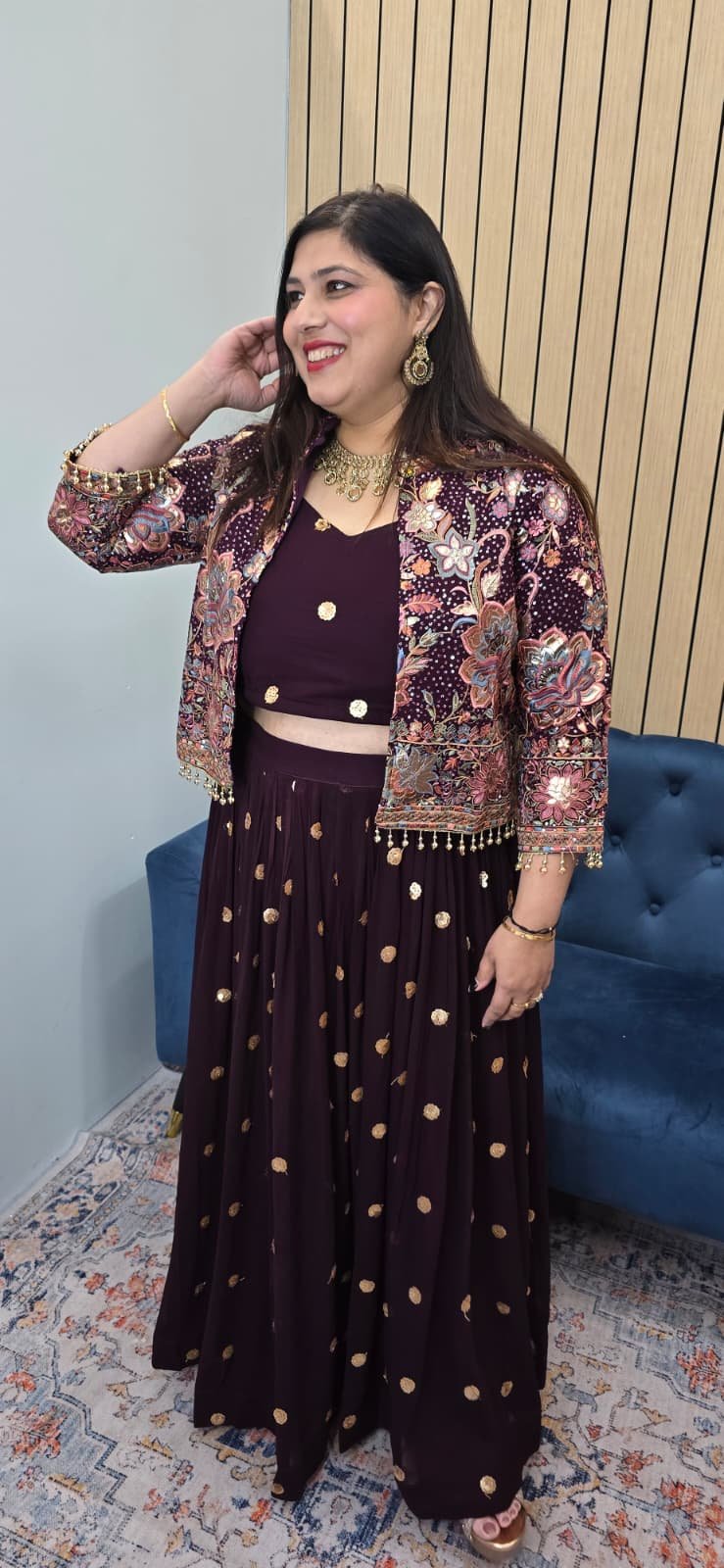 Make a bold style statement with this stunning Indo-western lehenga set - Image 3