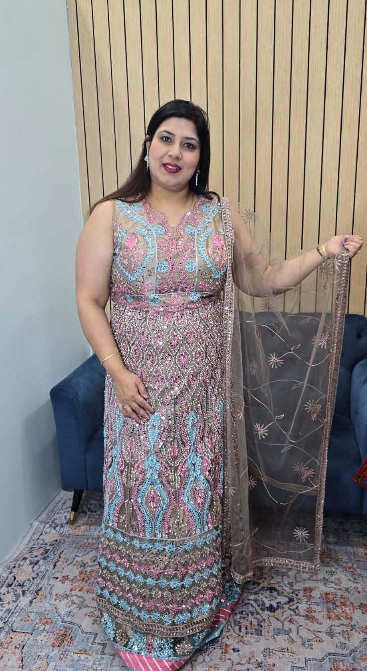 Pastel Embroidered Designer Lehenga Set